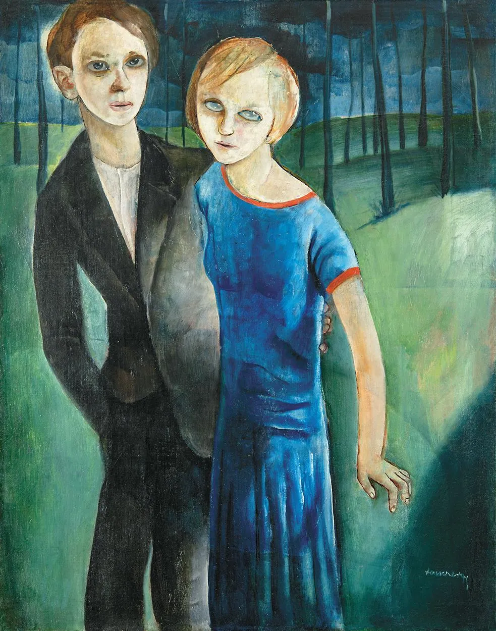Fiatal pár by György Rauscher (c. 1926-1927)