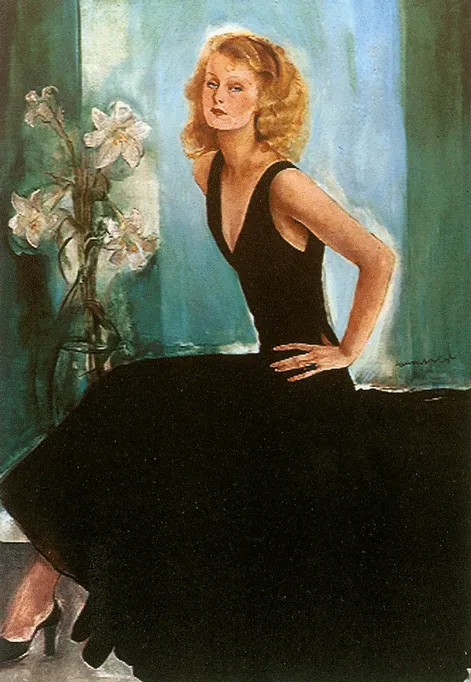 Lilian Harvey portréja by György Rauscher (1929) - Klapka György Múzeum, Komárom