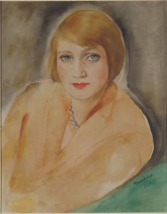 Molnár Vera portréja by György Rauscher (1928) - Országos Színháztörténeti Múzeum és Intézet (OSZMI), Budapest