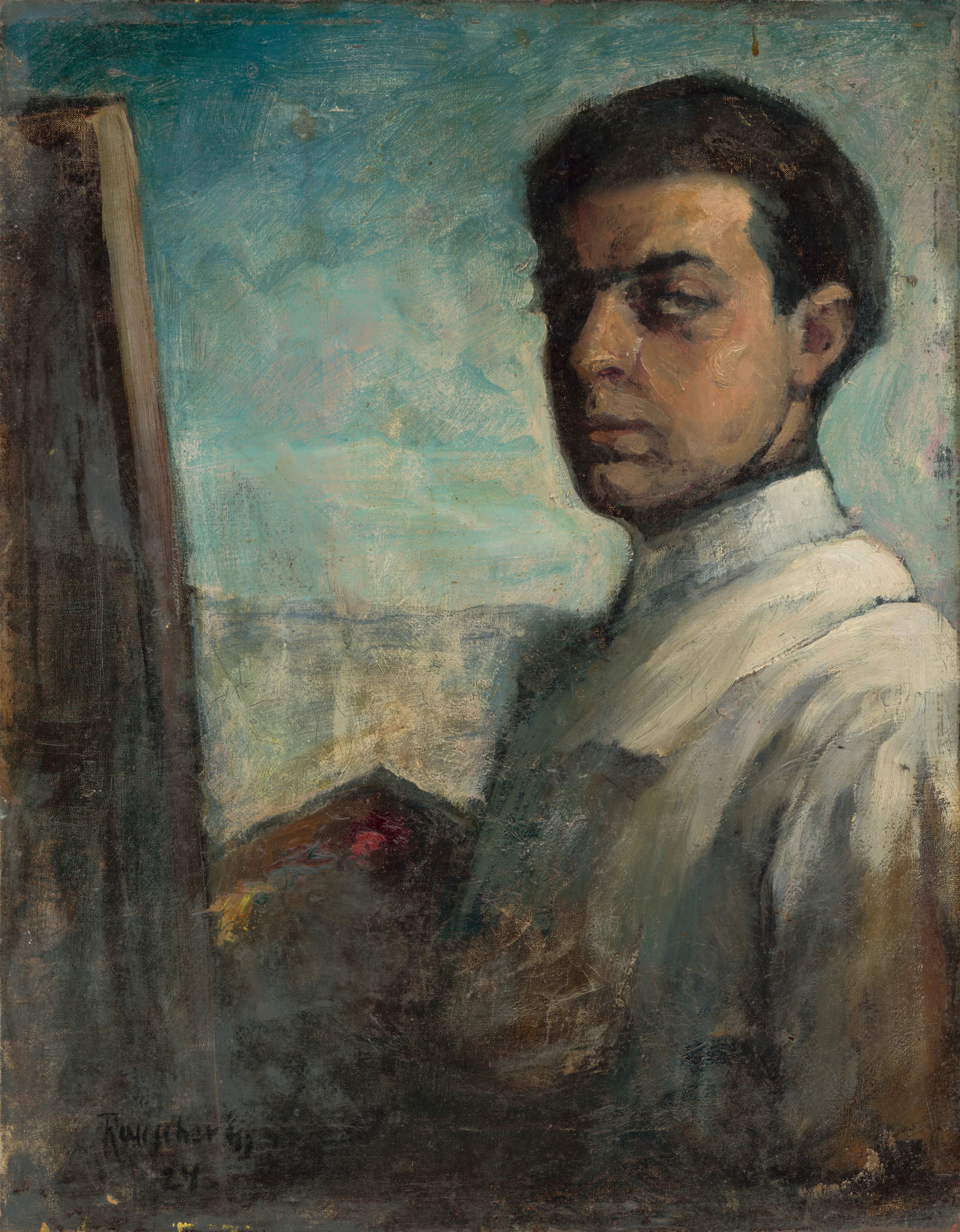Önarckép by György Rauscher (1924) - Slovenská národná galéria (Slovak National Gallery), Bratislava