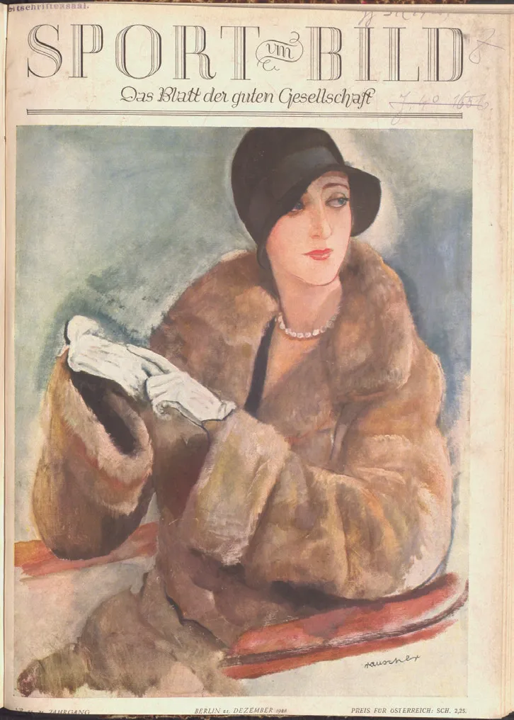 Nő bundában by György Rauscher (1928)