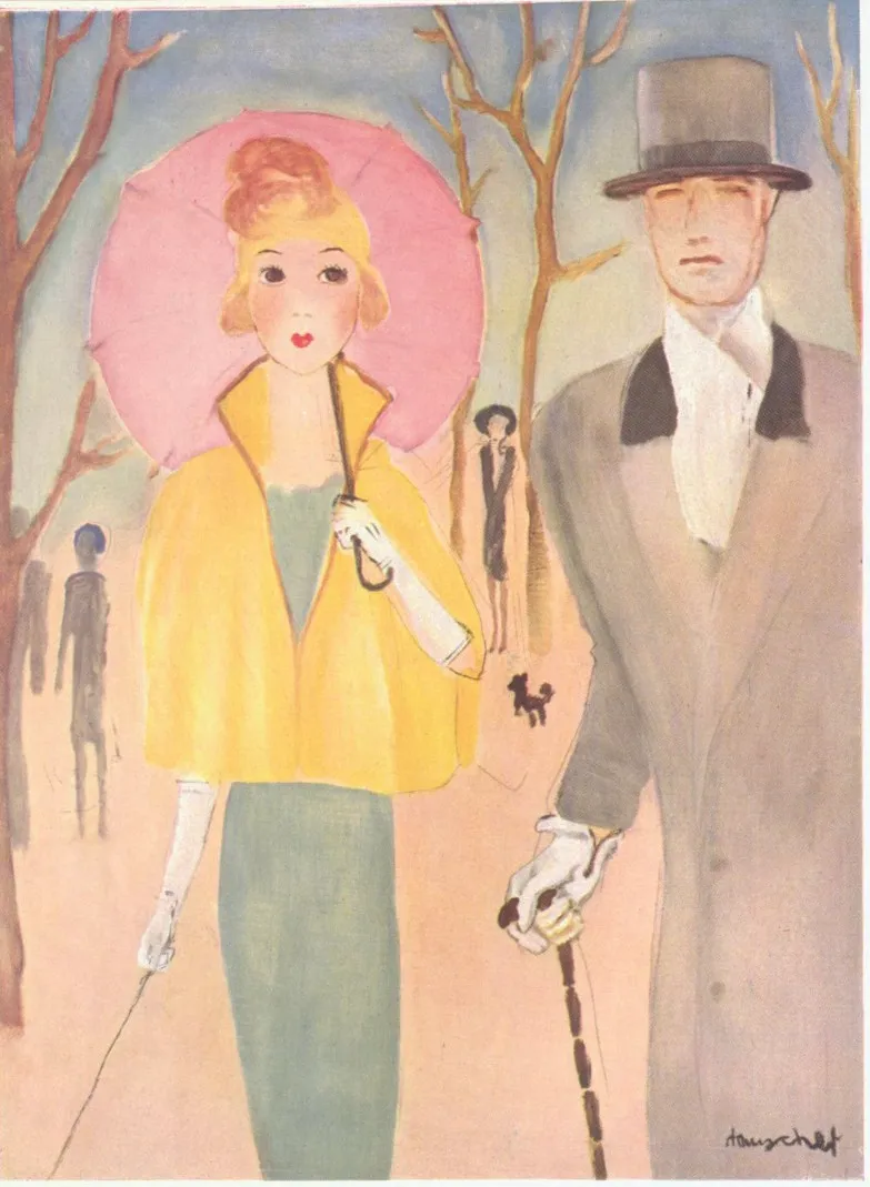 Sétáló pár by György Rauscher (1930)